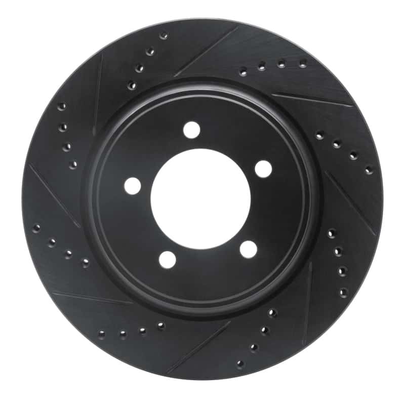 R1 Concepts — R1 06-10 Ford Explorer Front Left Drilled & Slotted Black Brake Rotor
R1 Brake Rotor Drill - view 1