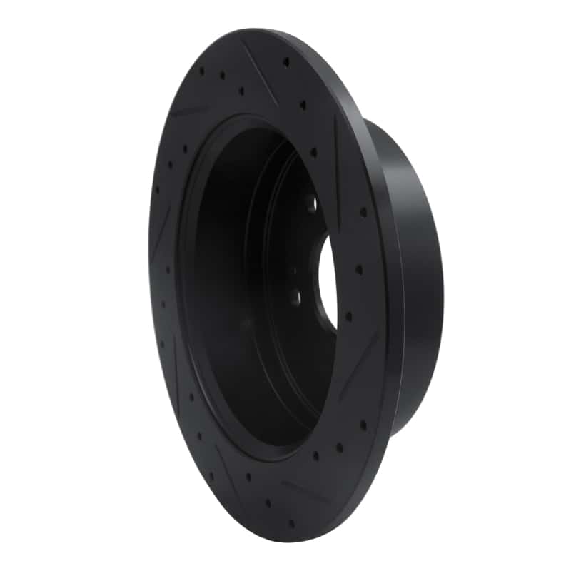 R1 Concepts — R1 07-09 Hyundai Santa Fe Rear Left Drilled & Slotted Black Brake Rotor
R1 Brake Rotor Drill - view 4