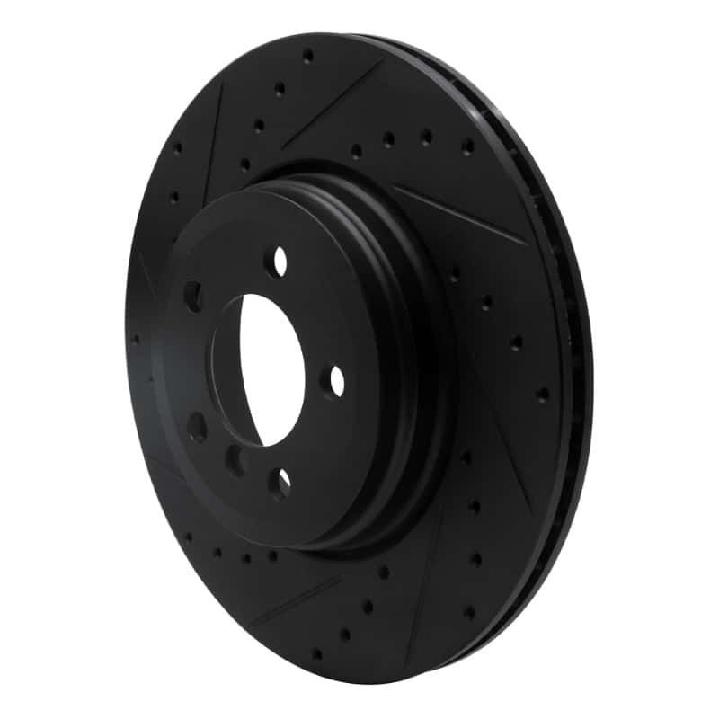 R1 Concepts — R1 02-05 BMW 760LI Rear Left Drilled & Slotted Black Brake Rotor
R1 Brake Rotor Drill - view 2