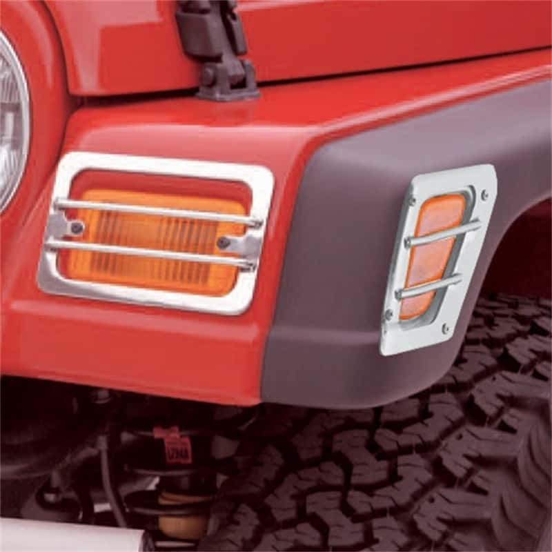Rugged Ridge — Rugged Ridge 97-06 Jeep Wrangler TJ Stainless Steel Side Marker / Turn Signal Euro Guard Set
Turn Signal Guard
OFFROAD_EXTERIOR - view 3