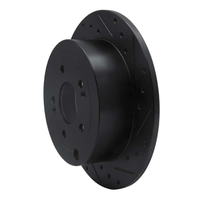 R1 Concepts — R1 07-09 Hyundai Santa Fe Rear Right Drilled & Slotted Black Brake Rotor
R1 Brake Rotor Drill - view 2