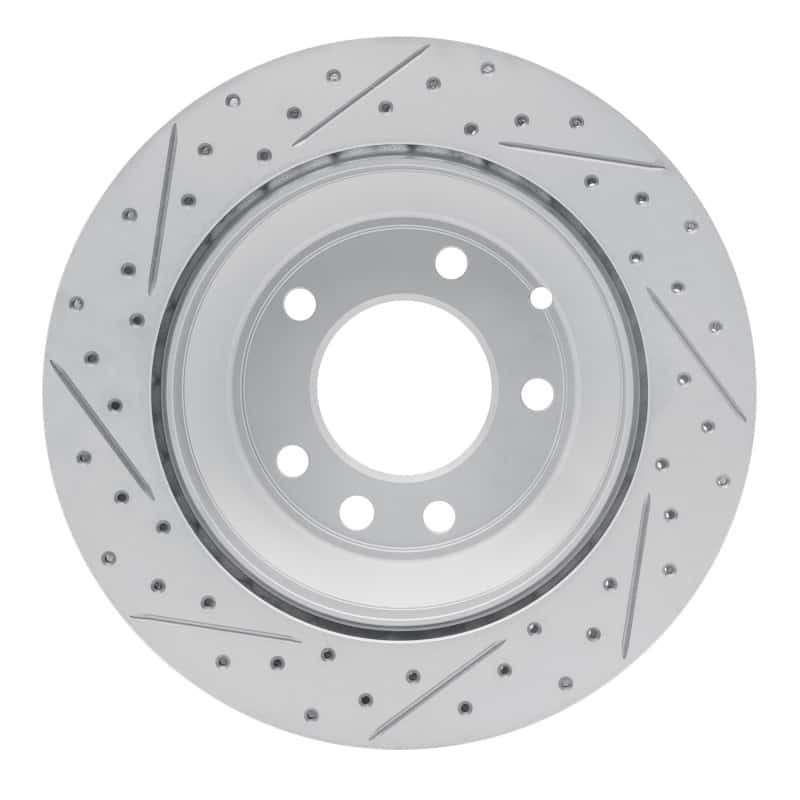 R1 Concepts — R1 03-18 Audi Q7 Rear Right Drilled & Slotted Geo-Carbon Rotor - view 5