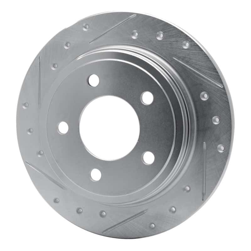 R1 Concepts — R1 93-04 Chrysler 300M Rear Left Drilled & Slotted Silver Brake Rotor
R1 Brake Rotor Drill - view 2
