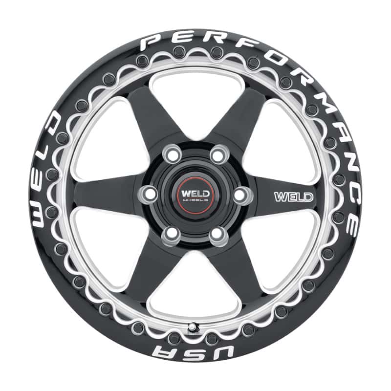 Weld — Weld S904 15x12 Ventura Beadlock 5x114.3 ET28 BS7.6 Gloss BLK MIL DIA 78.1 - view 3