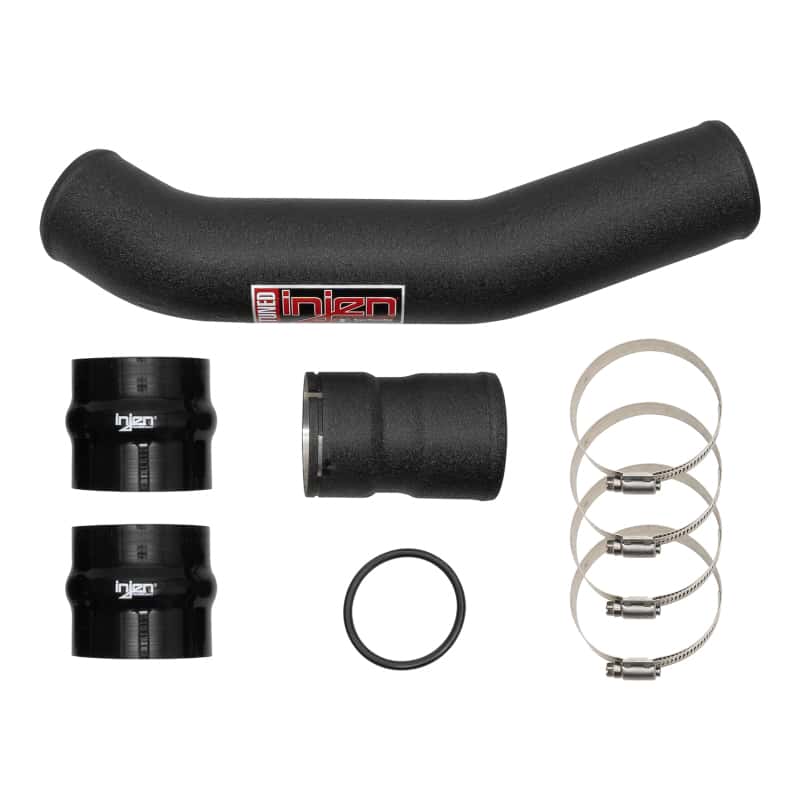 Injen — Injen 17-22 Ford F250/F/350/F-450/F-550 V8-6.7L Turbo Diesel Wrnkl Blk Intercooler Hot Side Piping - view 2