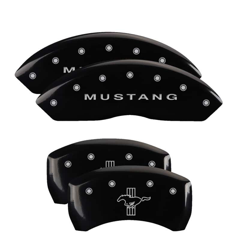 MGP — MGP 4 Caliper Covers Engraved Front Mustang Engraved Rear Bar & Pony Black finish silver ch
Caliper Covers - view 1