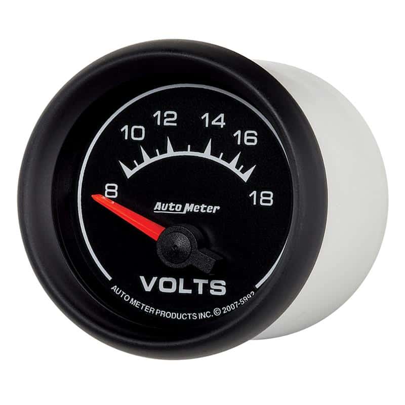 AutoMeter — Autometer Euro-Style 2-1/16in 8-18V Short Sweep Electronic Voltmeter Gauge
2" VOLT 18V ELEC ES - view 3