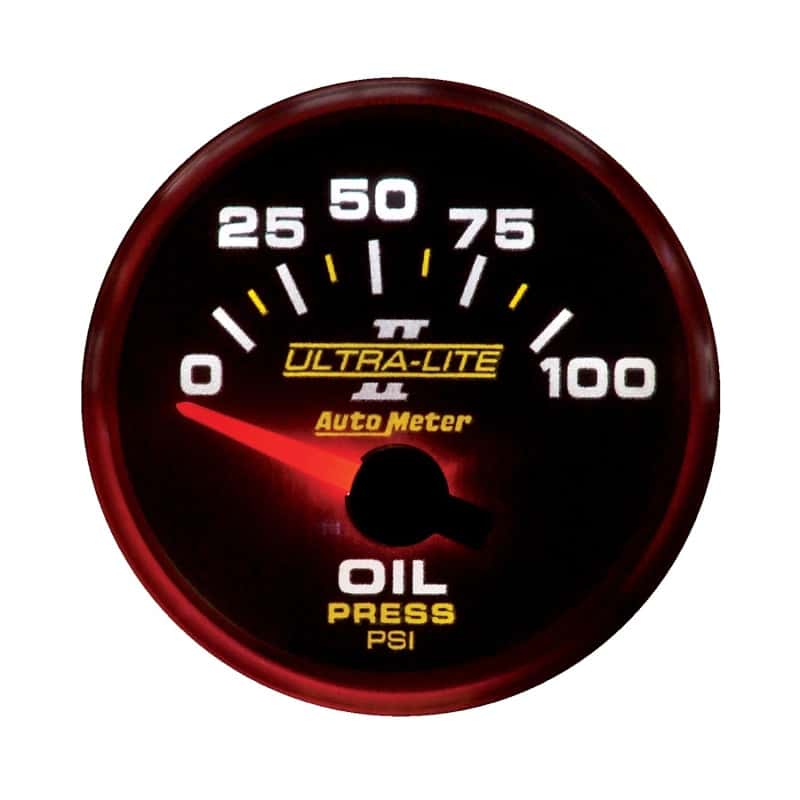 AutoMeter — Autometer Ultra-Lite II 52mm 0-100 PSI Electrical Oil Pressure Gauge
2-1/16" OIL PRESS, 0 - view 3