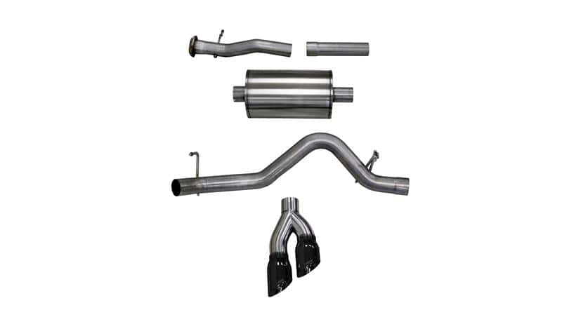 CORSA Performance — Corsa 2017-22 Chevrolet Colorado 3.7L Extended Cab Sport Cat-Back System Single Rear Exit Black Tips
Exhaust - view 2