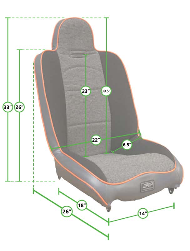 PRP Seats — PRP Daily Driver High Back Suspension Seat (Two Neck Slots) - Black/Red - view 3