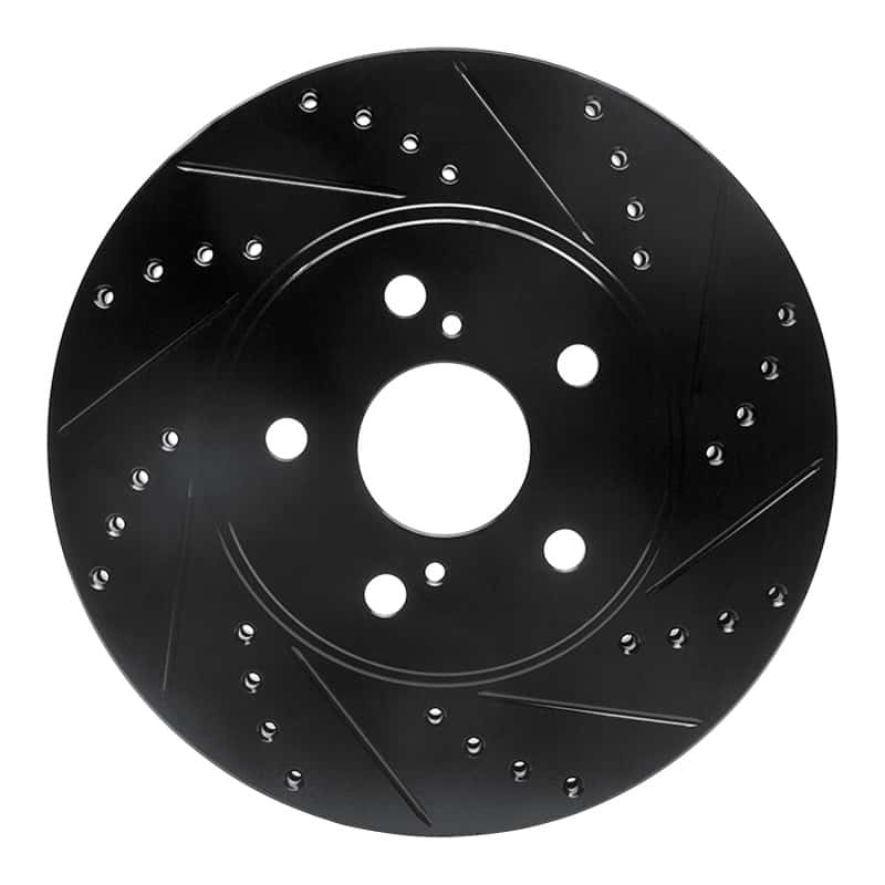 R1 Concepts — R1 02-15 Lexus ES300 Front Right Drilled & Slotted Black Brake Rotor
R1 Brake Rotor Drill - view 1