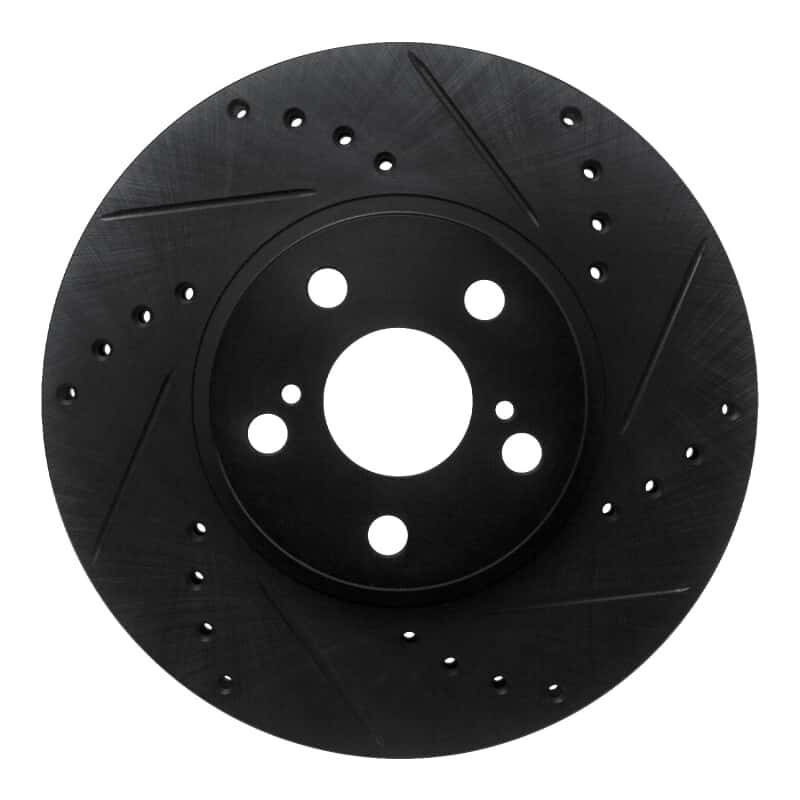R1 Concepts — R1 94-99 Toyota Celica Front Right Drilled & Slotted Black Brake Rotor
R1 Brake Rotor Drill - view 1