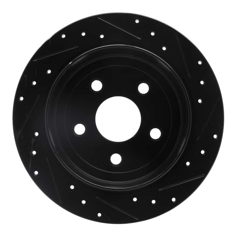 R1 Concepts — R1 07-18 Jeep Wrangler Rear Left Drilled & Slotted Black Brake Rotor
R1 Brake Rotor Drill - view 5