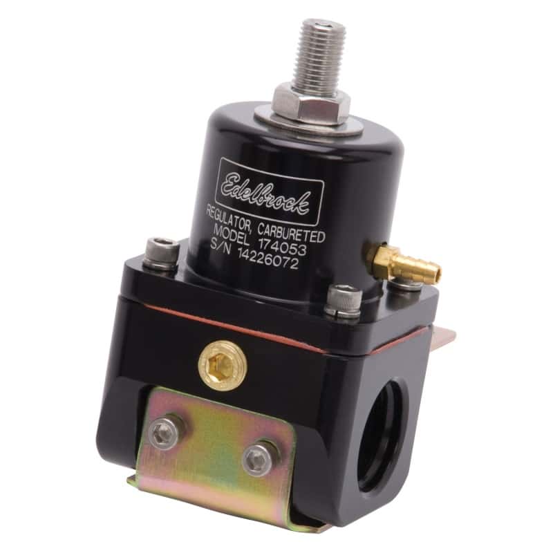 Edelbrock — Edelbrock Fuel Pressure Regulator Carbureted 180 GPH 5-10 PSI -10 In/Out -6 Return Black
PUMPS - view 3