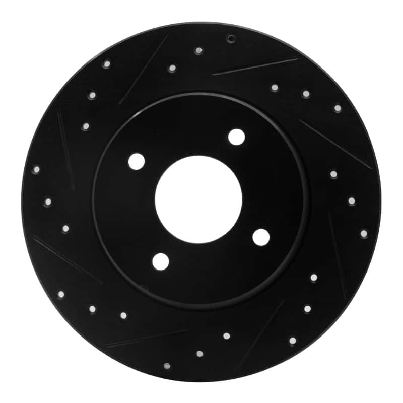 R1 Concepts — R1 84-85 Nissan 300ZX Rear Left Drilled & Slotted Black Brake Rotor
R1 Brake Rotor Drill - view 1