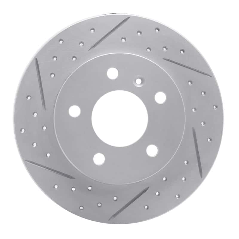 R1 Concepts — R1 04-16 Buick Lacrosse Rear Left Drilled & Slotted Geo-Carbon Rotor - view 1