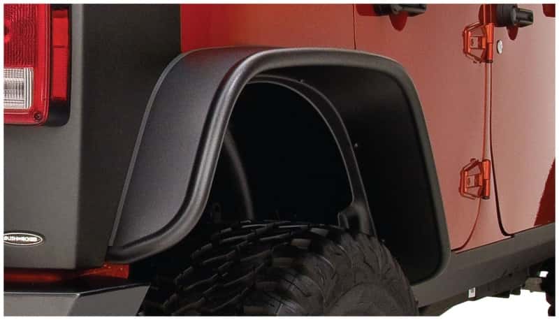 Bushwacker — Bushwacker 07-18 Jeep Wrangler Unlimited Flat Style Flares 2pc 4-Door Sport Utility Only - Black
FF Jeep Flat Sty 2Pc - view 4