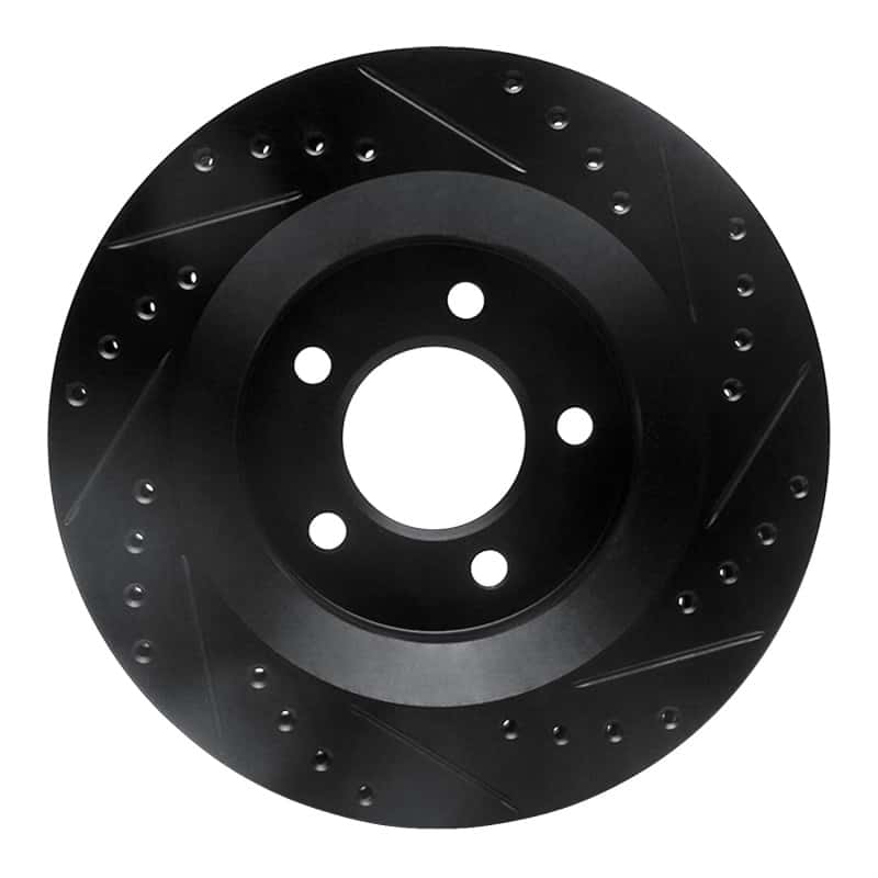 R1 Concepts — R1 99-04 Chrysler 300M Front Left Drilled & Slotted Black Brake Rotor
R1 Brake Rotor Drill - view 5