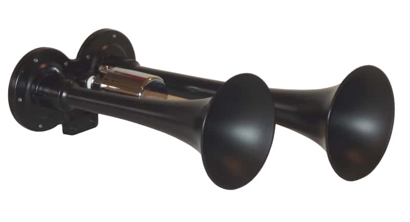 Kleinn Air Horns — Kleinn Black Dual Horn/ 10In/7.5In - XCR2.0 Coated Zinc Alloy
Compact Dual Horn - view 2