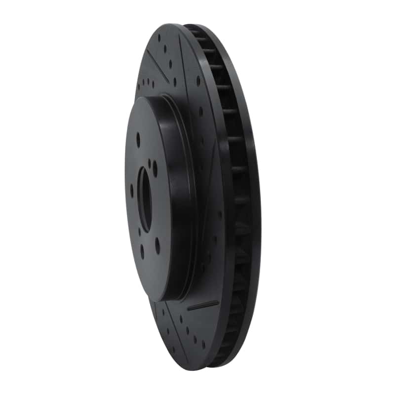 R1 Concepts — R1 04-09 Lexus RX350 Front Right Drilled & Slotted Black Brake Rotor
R1 Brake Rotor Drill - view 2