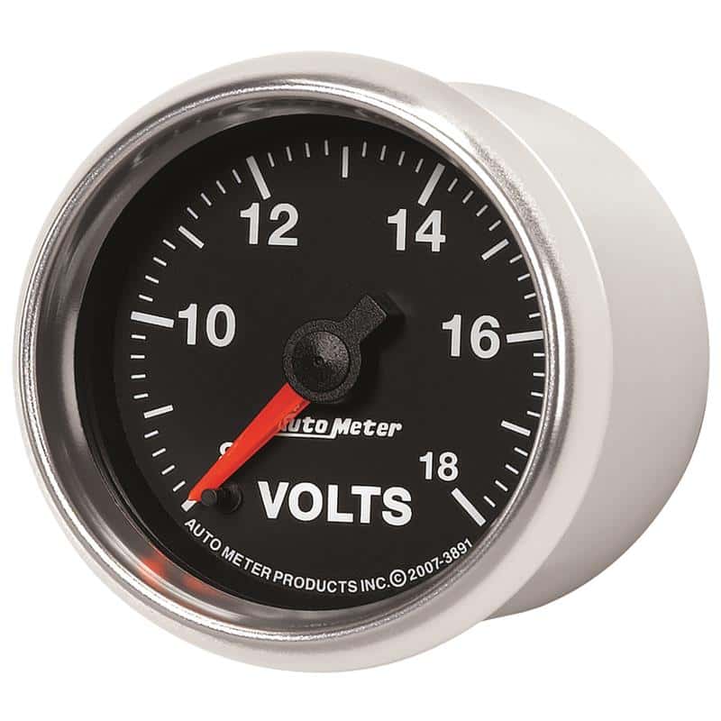 AutoMeter — Autometer GS Series 2-1/16in Voltmeter 18V Electrical Gauge Full Sweep
2-1/16" VOLTMETER, 8 - view 3