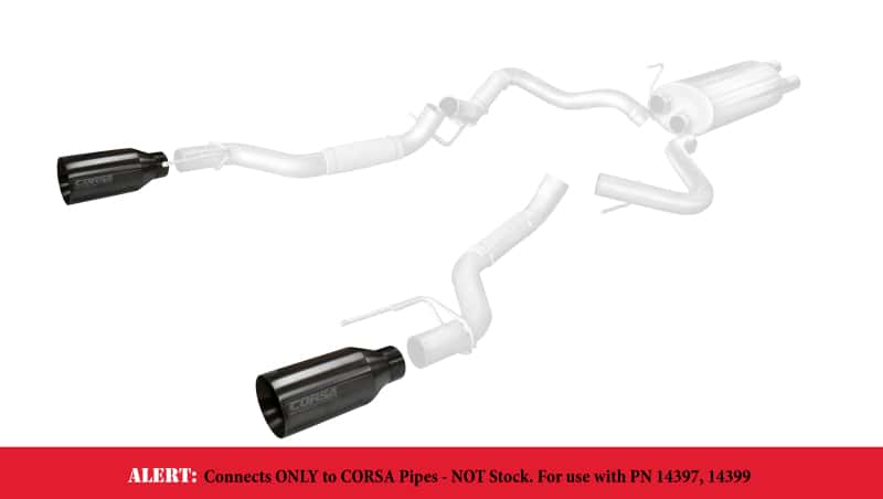 CORSA Performance — Corsa 2017-20 Ford F-150 Raptor 3in Inlet / 5in Outlet Gunmetal PVD Tip Kit (For Corsa Exhaust Only)
Exhaust - view 4