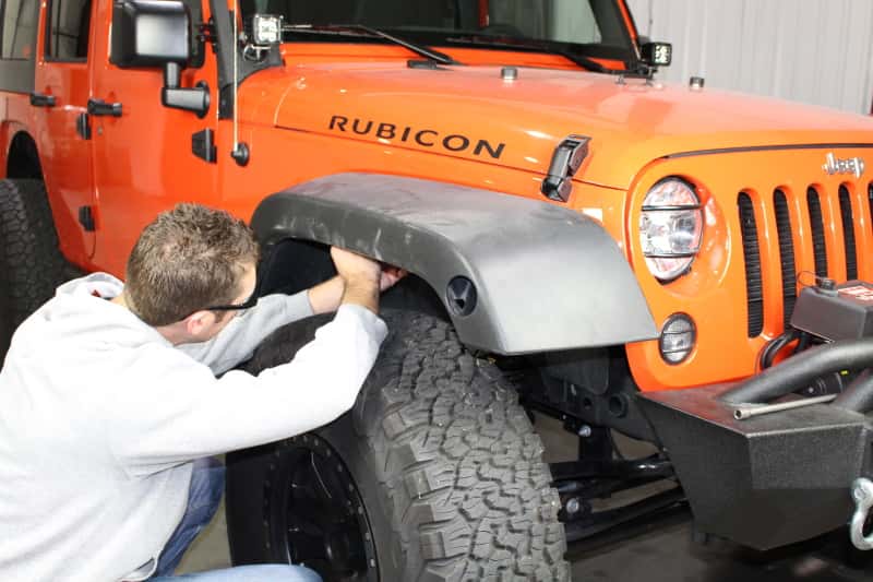 Fishbone Offroad — Fishbone Offroad 07-18 Jeep Wrangler Front/Rear Tube Fenders - Aluminum Blk Txtrd Pwdrcoat(Set Of 4) - view 9