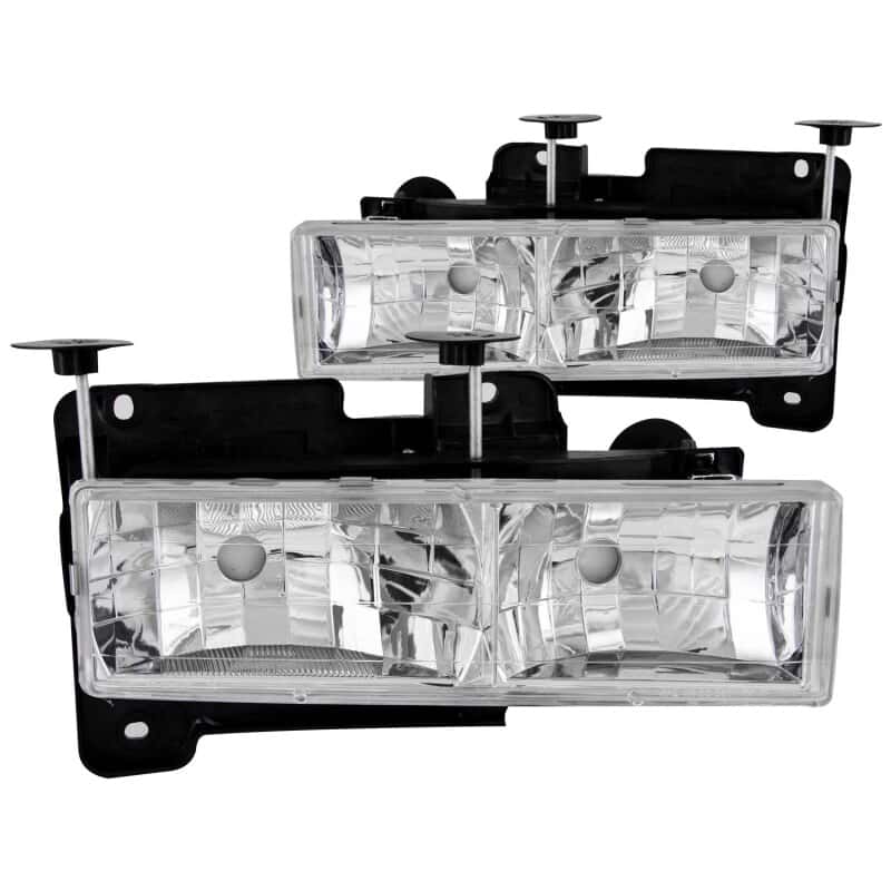 ANZO — ANZO 1988-1998 Chevrolet C1500 Crystal Headlights Chrome w/o Bulbs
Head Light Set
HdLtSet - view 2
