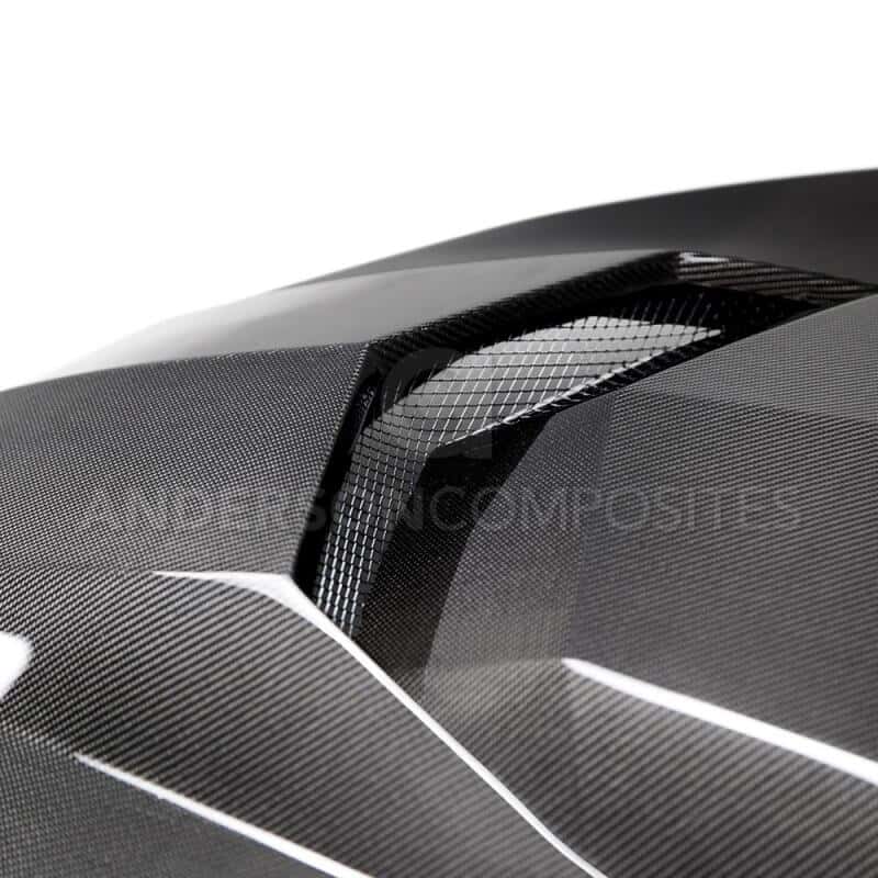 Anderson Composites — Anderson Composites 2016+ Type-AZ Camaro Double Sided Fiber Hood - view 4