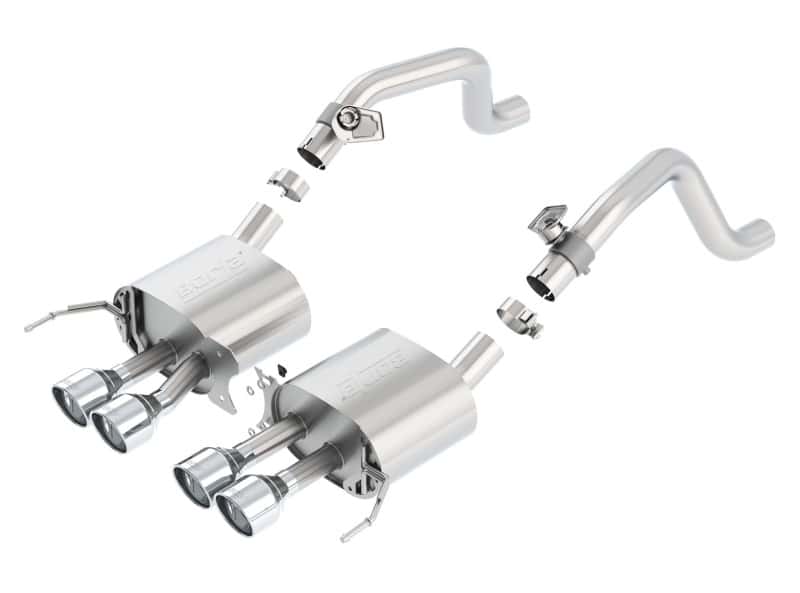 Borla — Borla 14-15 Chevy Corvette C7 w/ AFM w/o NPP S Type Rear Section Exhaust Quad Rd RL Tips
Axle-Back System
ExhstSysKt - view 3