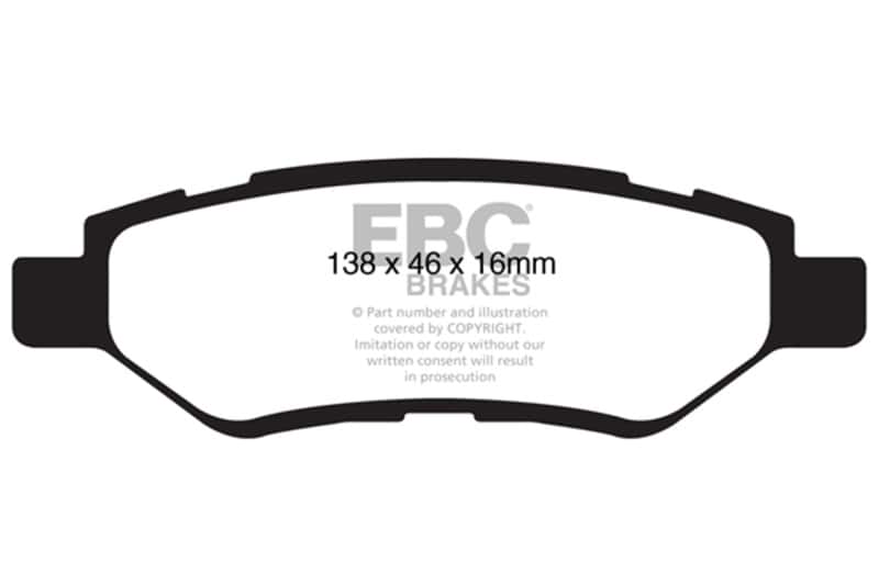 EBC — EBC 08-13 Cadillac CTS 3.0 Ultimax2 Rear Brake Pads
Disc Brake Pad - view 1