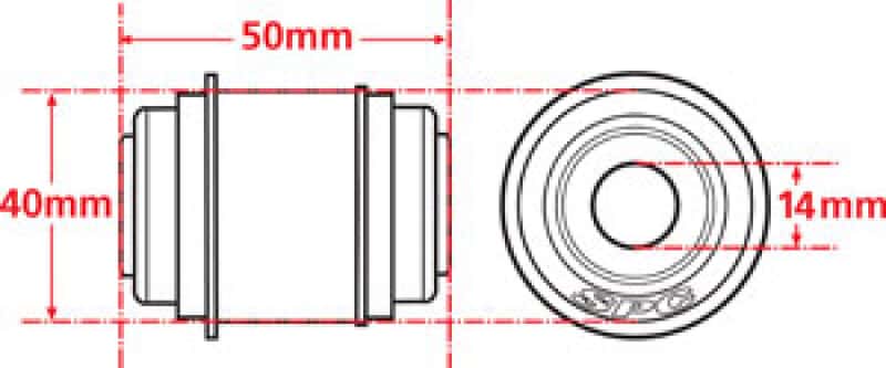 SPC Performance — SPC Performance Flex Joint xAxis BUILDER SERIES 14mm ID X 40mm OD X 50mm Width
CROSSAXIS JOINT
XAXIS JOINT - view 2