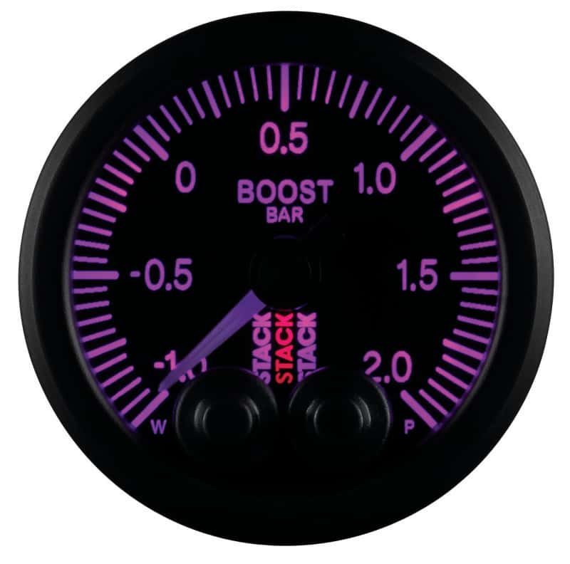 AutoMeter — Autometer Stack 52mm -1 to +2 Bar (Incl T-Fitting) Pro-Control Boost Pressure Gauge - Black
Ga Boost PC Blk 2Bar - view 8