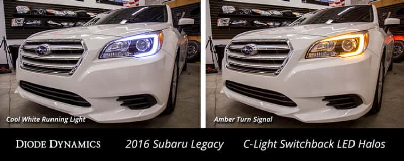 Diode Dynamics — Diode Dynamics 15-17 Subaru Legacy/Outback C-Light Switchback LED Halos - view 7