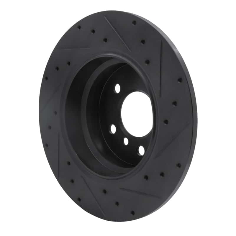 R1 Concepts — R1 00-06 BMW X5 Rear Left Drilled & Slotted Black Brake Rotor
R1 Brake Rotor Drill - view 4