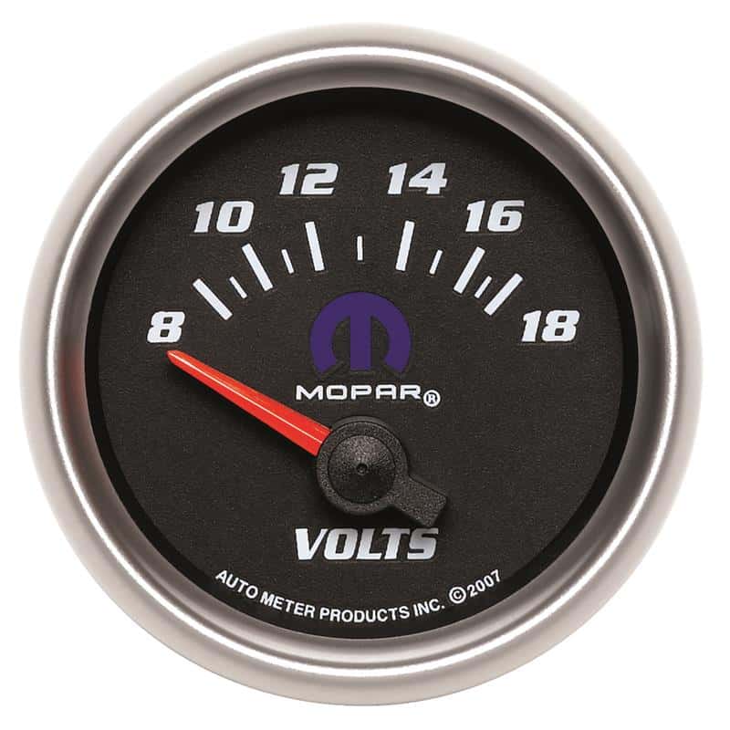AutoMeter — Autometer Mopar 52.4mm SSE 8-18 Volts Voltmeter Gauge
MOPAR #77060051, 2-1 - view 2