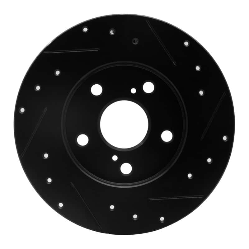 R1 Concepts — R1 08-18 Pontiac Vibe Rear Left Drilled & Slotted Black Brake Rotor
R1 Brake Rotor Drill - view 5