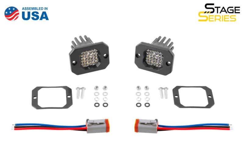 Diode Dynamics — Diode Dynamics Stage Series C1 LED Pod Sport - White Flood Flush RBL (Pair) - view 7