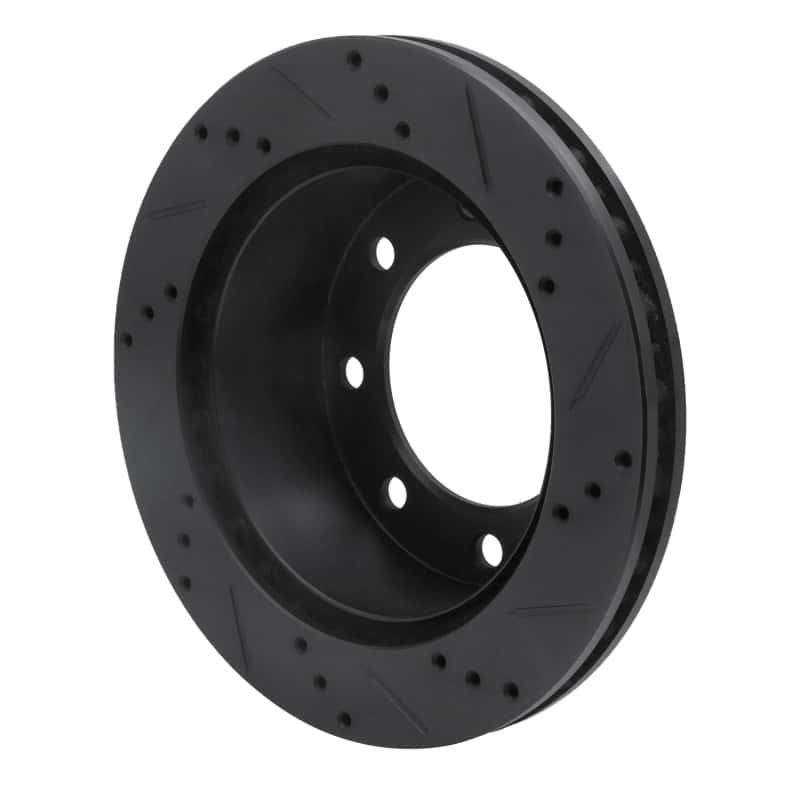 R1 Concepts — R1 99-05 Ford F-250 2WD (Super Duty) Rear Left Drilled & Slotted Black Brake Rotor
R1 Brake Rotor Drill - view 4