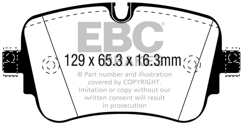 EBC — EBC 16-18 Audi Q7 Yellowstuff Rear Brake Pads
Disc Brake Pad - view 1
