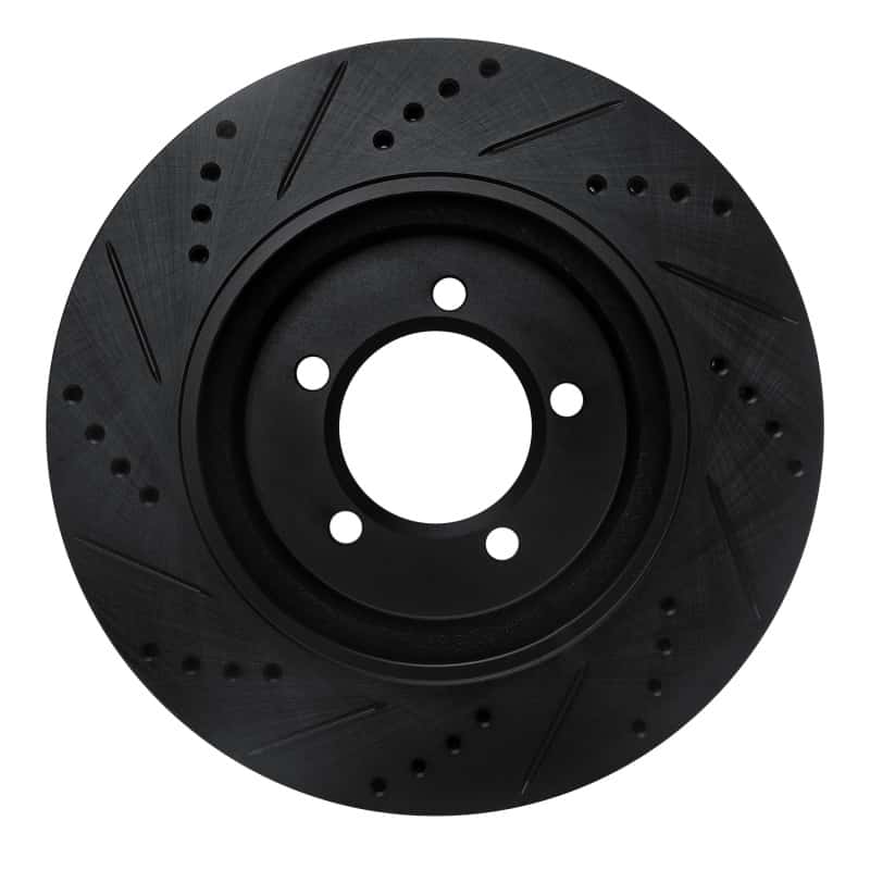 R1 Concepts — R1 02-05 Ford Explorer Front Right Drilled & Slotted Black Brake Rotor
R1 Brake Rotor Drill - view 5