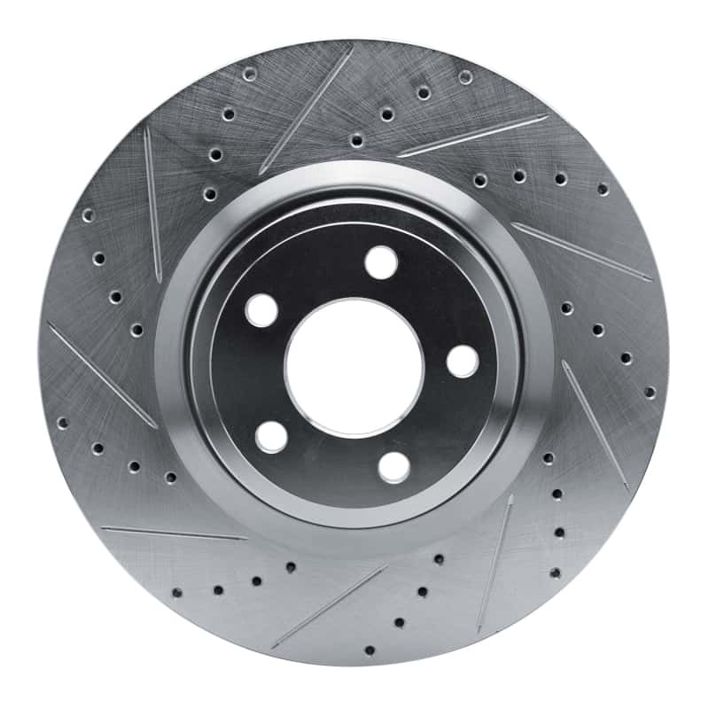 R1 Concepts — R1 20-25 Ford Police Interceptor Utility Front Left Drilled & Slotted Silver Brake Rotor
R1 Brake Rotor Drill - view 1