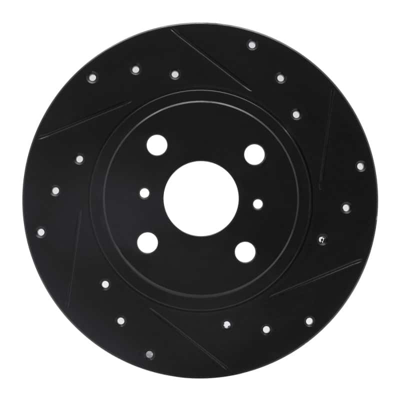 R1 Concepts — R1 87-89 Toyota MR2 Rear Right Drilled & Slotted Black Brake Rotor
R1 Brake Rotor Drill - view 1