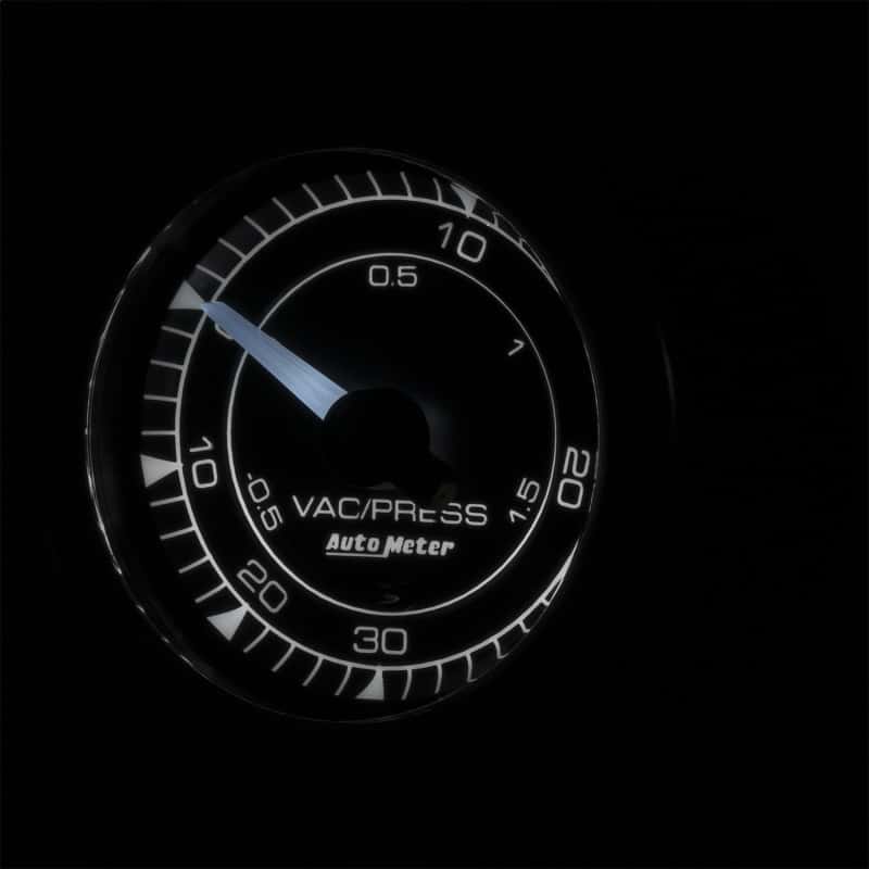 AutoMeter — Autometer Chrono 2-1/16in 30INHG-30PSI Vacuum/Boost Gauge
GA 2" BST 30PSI S CH - view 5