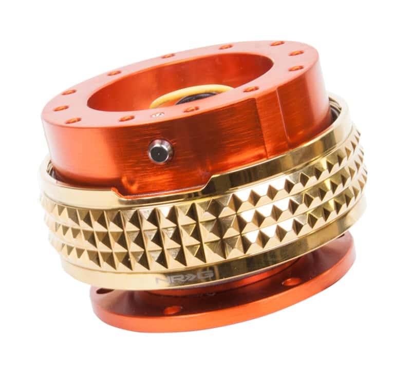 NRG — NRG Quick Release Kit - Pyramid Edition - Orange Body / Chrome Gold Pyramid Ring - view 1