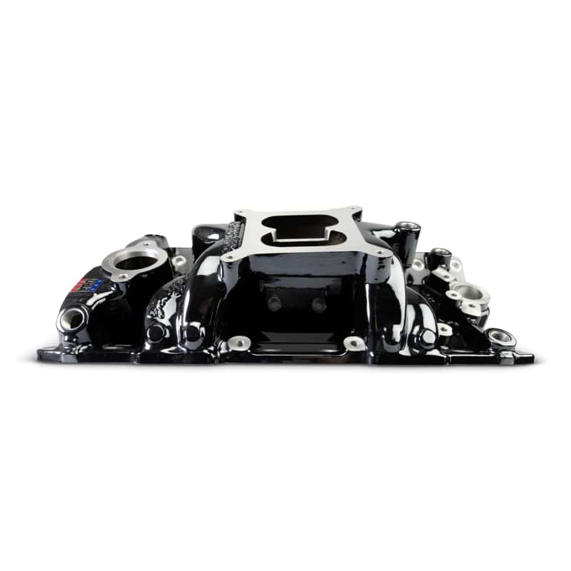 Edelbrock — Edelbrock Chevy Small Block Performer RPM AIR-Gap Intake Manifold Black Plasma Finish - view 4