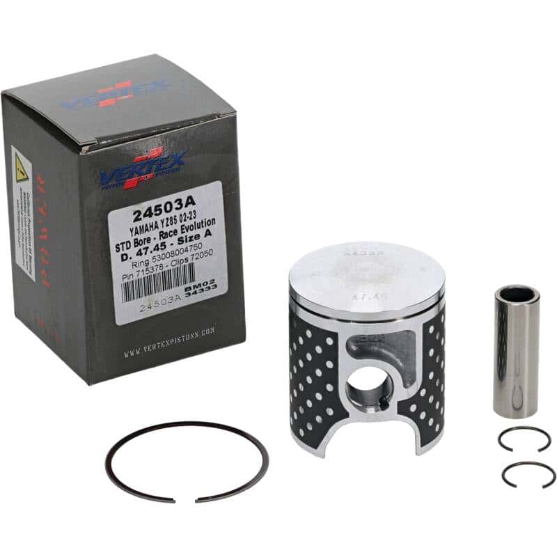 Vertex Pistons — Vertex Piston 02-24 Yamaha YZ 85 85cc Cast Race Evolution Piston Kit - view 2