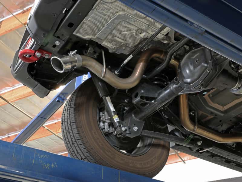 aFe — aFe MACH Force-Xp Axle-Back Exhaust System w/Polished Tip 18-20 Jeep Wrangler L4-2.0T / V6-3.6L
Axle-Back Exhaust - view 4