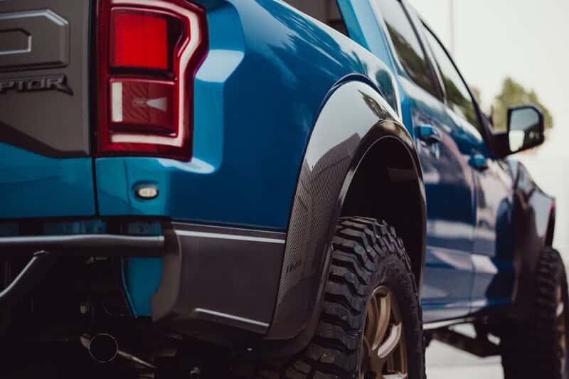 Anderson Composites — Anderson Composites 17-18 Ford Raptor Type-Wide Fender Flares (Rear) - view 6