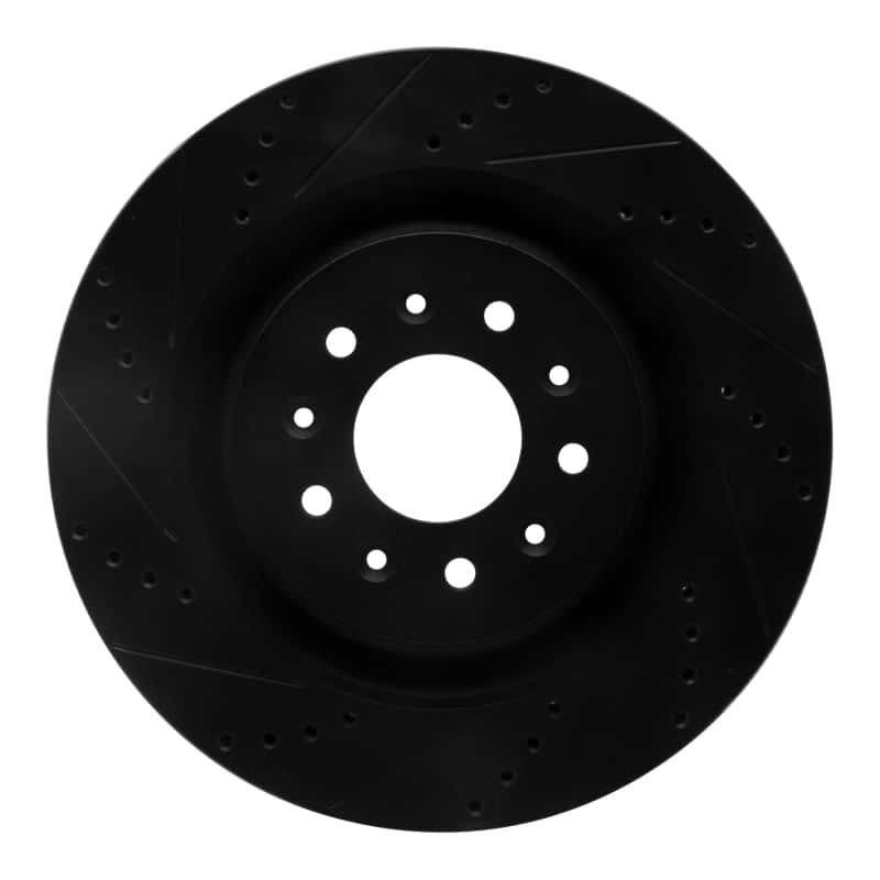 R1 Concepts — R1 00-06 Jaguar XKR Front Left Drilled & Slotted Black Brake Rotor
R1 Brake Rotor Drill - view 1